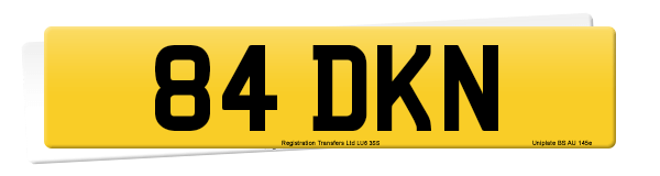 Registration number 84 DKN